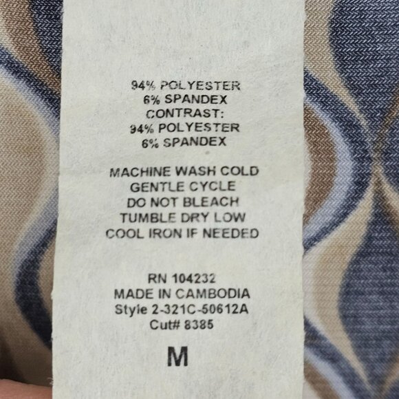 Geometric Light Academia Babydoll Retro Swirl Gold Black Brown Tunic Top Vol.1 M - Picture 9 of 10